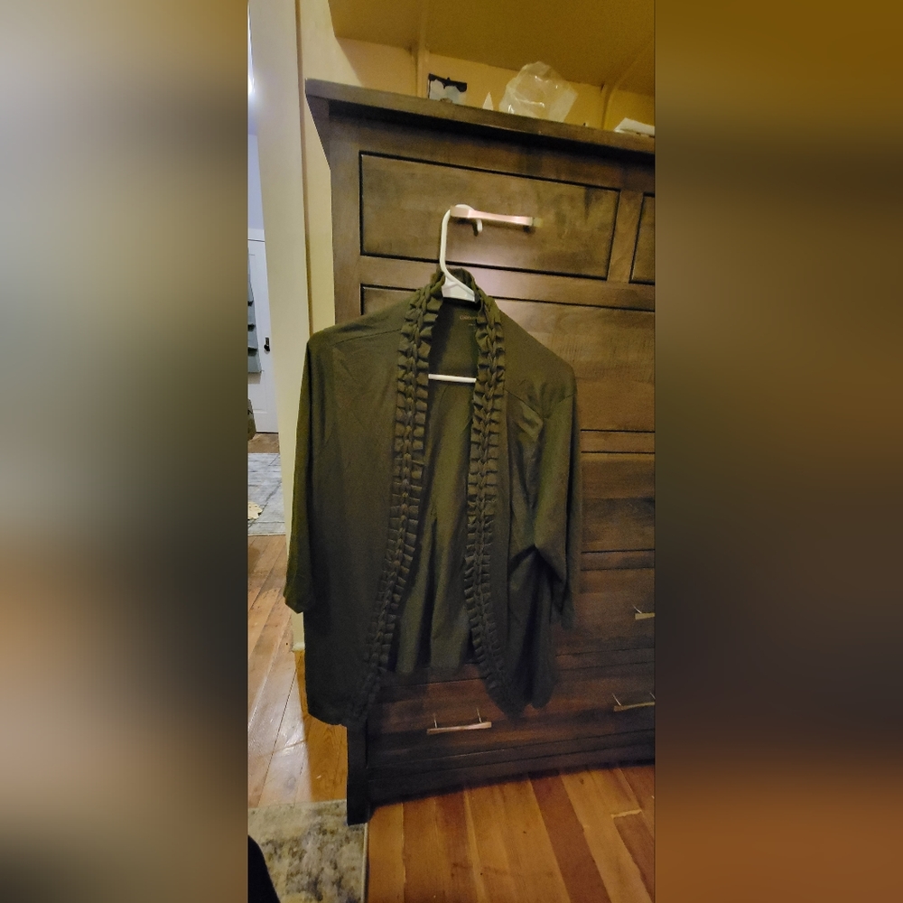 Olive green cardigan